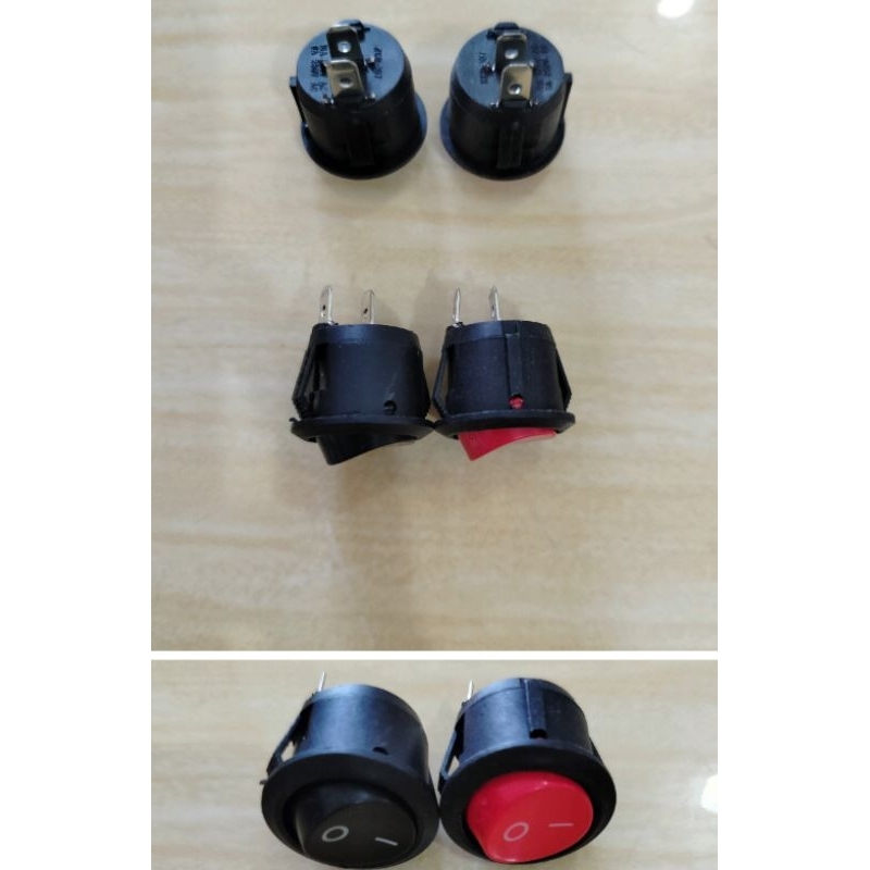 SAKLAR KECIL BULAT ON-OFF AC/DC