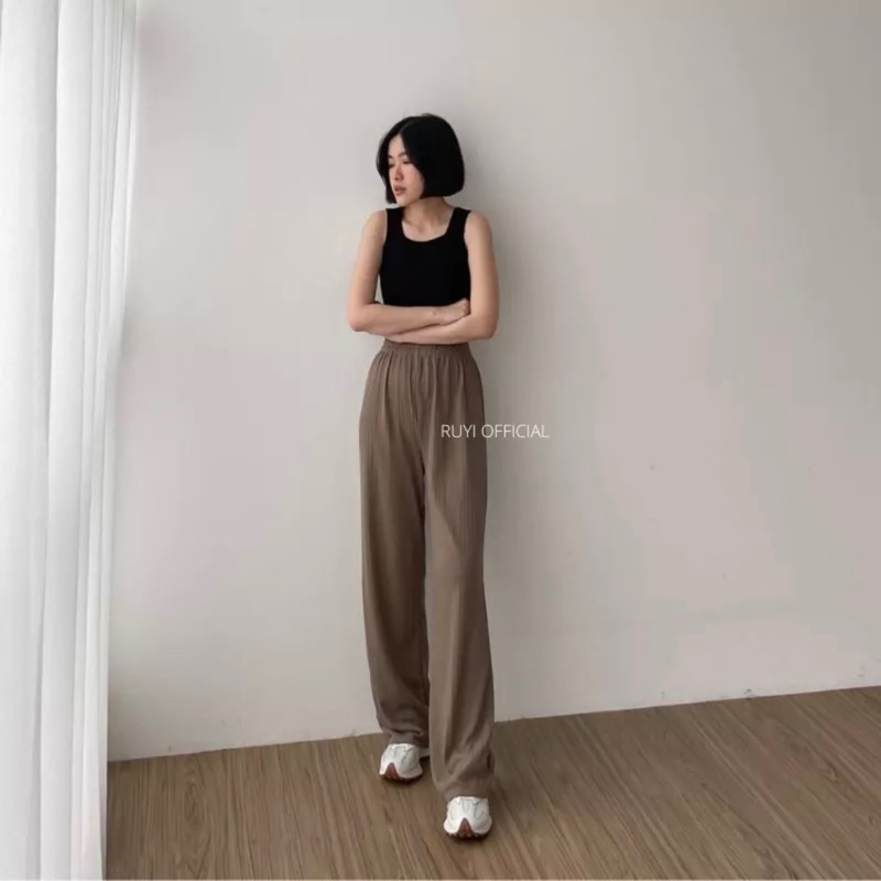 MIRAE KNIT PANTS - Cirebon Cloth | CELANA KULOT KNIT WANITA TEBAL | CELANA KULOT HIGHWAIST