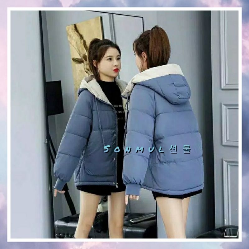 DEFECT SALE / CACAT : LOONA COAT BIRU S