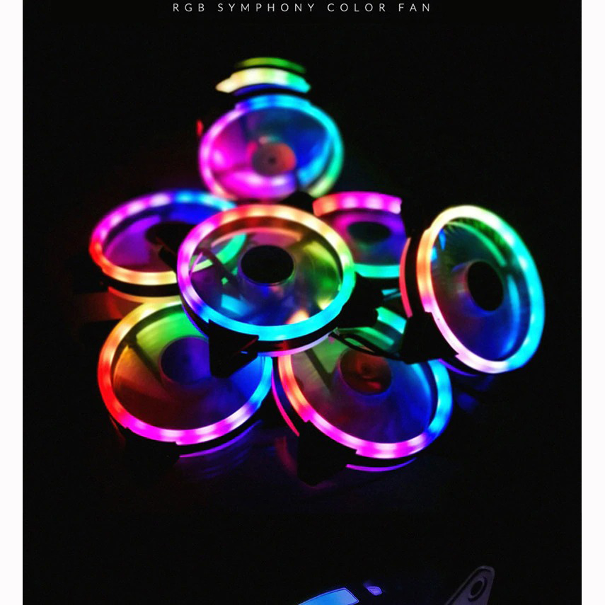 Kipas Casing PC Computer Case Fan Luminous LED RGB 120 mm - RF-120 - Multi-Color