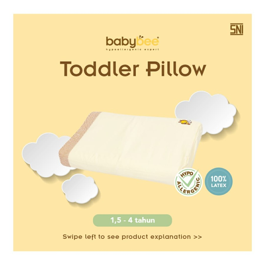 BABYBEE Toddler Pillow Bantal Kesehatan Anak Latex Organik Baby Bee