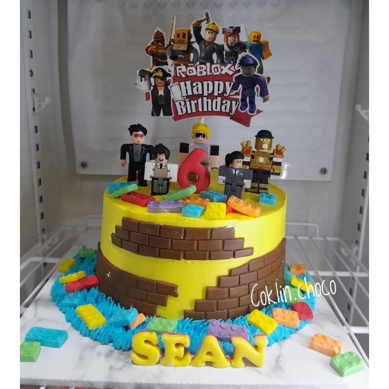 

kue ulang tahun roblox / cake roblox / lego roblox cake / Birthday cake roblox