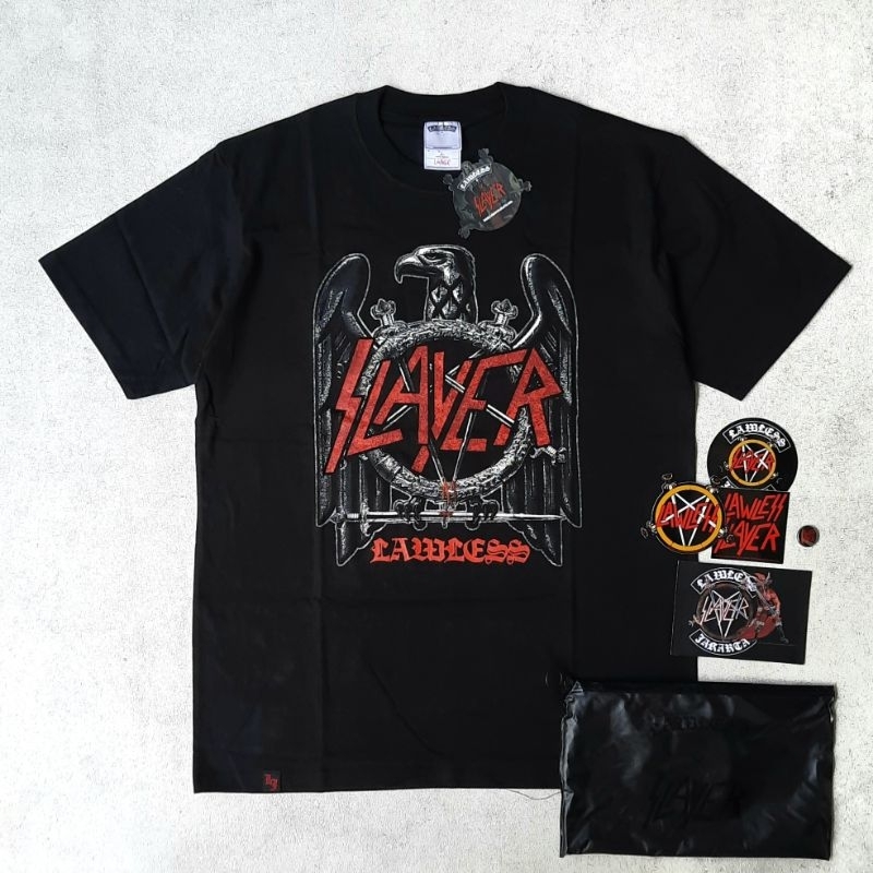 Slayer X Lawless T-Shirt Eagle Original Size L - kaos band metal vintage slipknot lamb of god metall