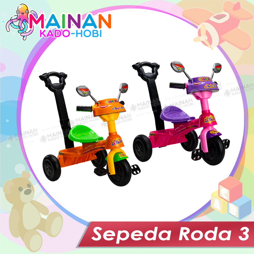 HADIAH ULANG TAHUN MAINAN ANAK MINIATUR DORONG VESPA SEPEDA DUDUK BICYCLE RODA TIGA