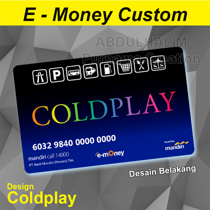 Kartu Emoney E Money Flazz Tapcash Brizzi Design COLDPLAY