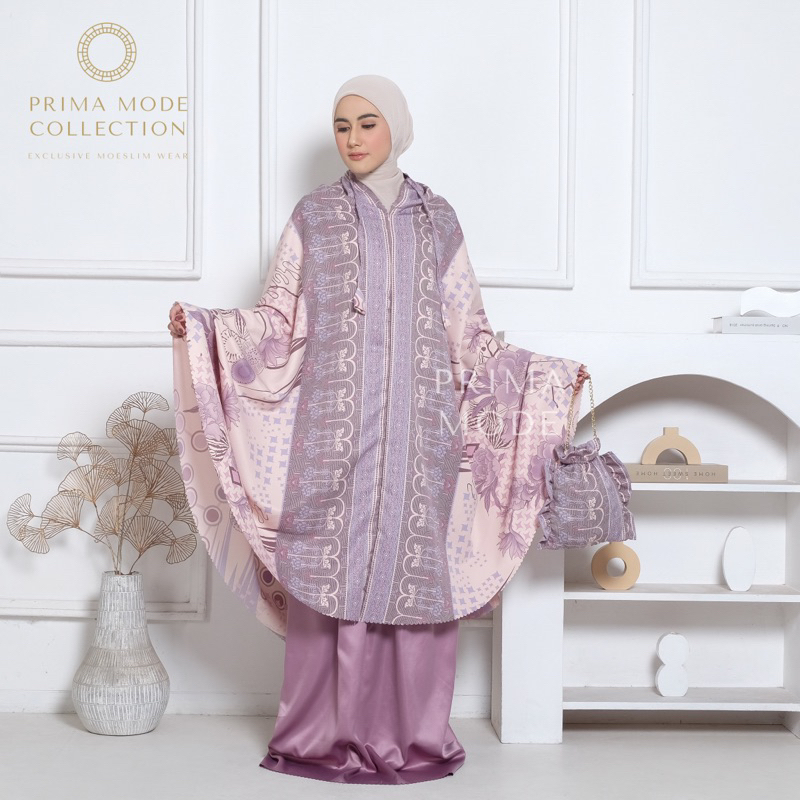 Mukena Dewasa Motif Silk Maxmara 2in1 Lasercut Luella Series