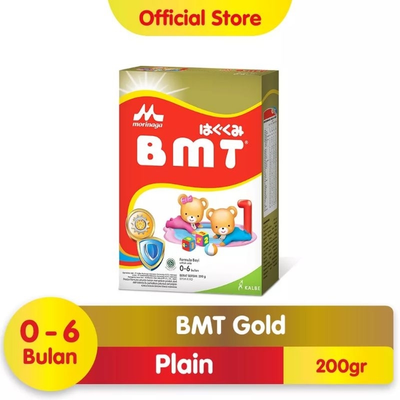 Morinaga BMT Gold Susu Formula Bayi Baru Lahir 0-6bulan Plain 400 200 gram