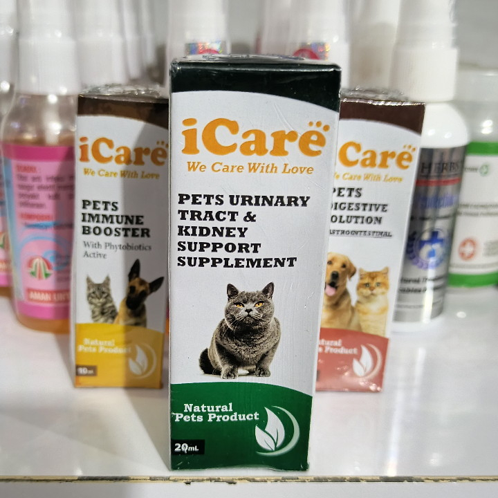 iCare  Pets Urinary Tract &amp; Kidney Suport Suplement 20ML