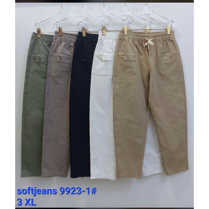 celana soft jeans stretch size XL-7XL import premium