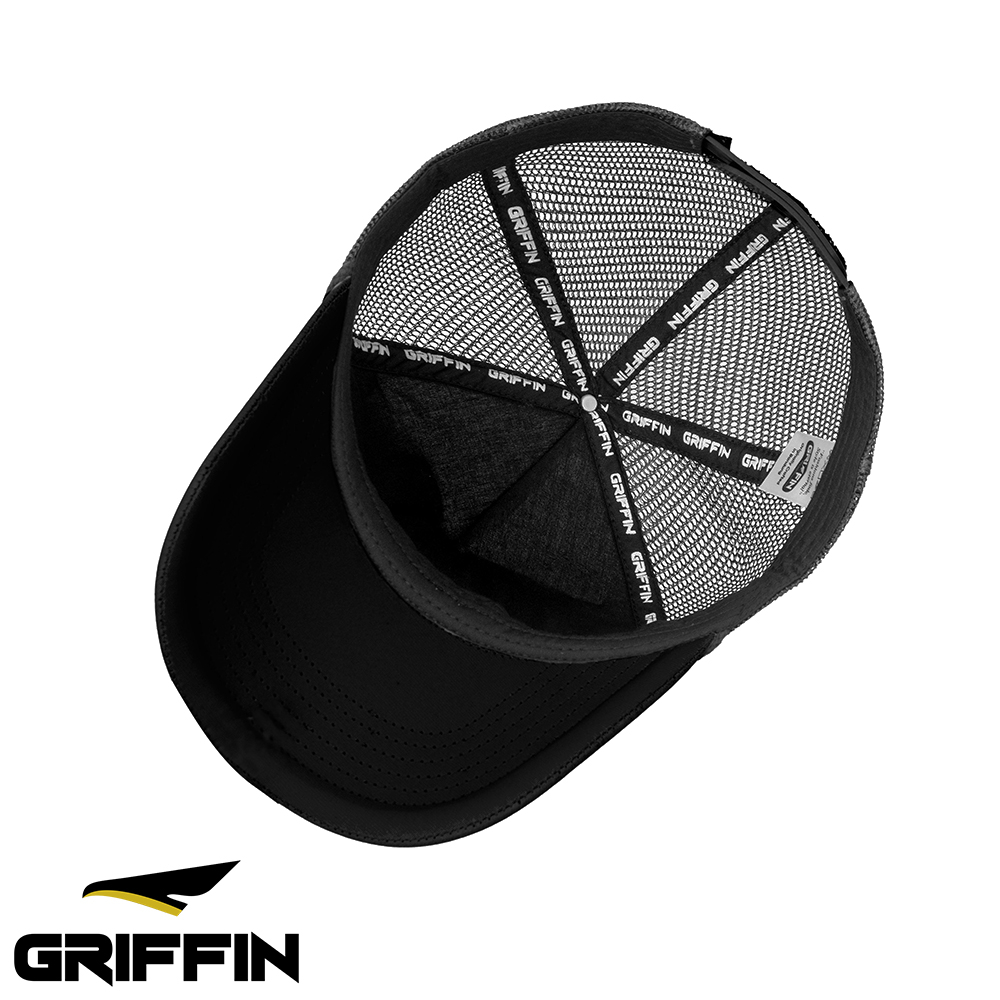 Topi Trucker Pria Keren Sablon Hi-Density Timbul Milton Hitam by Griffin Apparel