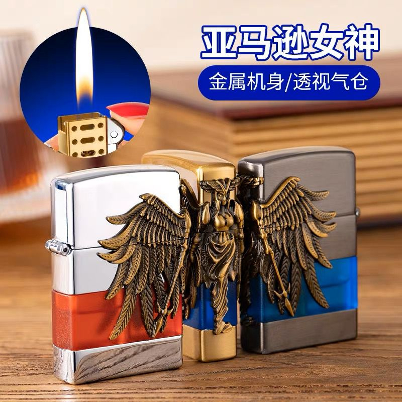 Mancis Korek Api Gas Ada Denting Vintage Transparant Lighter Amazon Gift