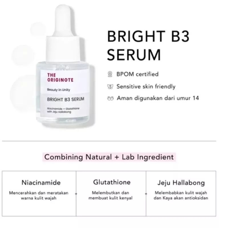 The Originote Bright B3 Serum