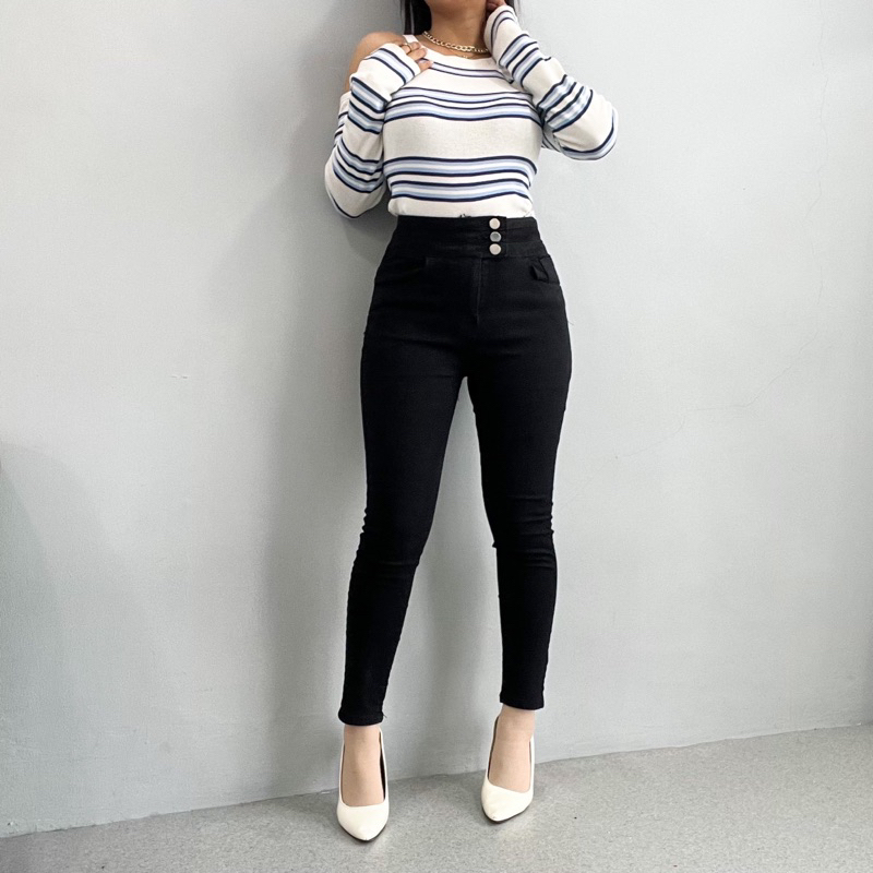 [LUXE.DLABEL] - Jeans 127 | Celana Panjang Highwaist Wanita Jeans Import Premium Quality Jeans Wanita Polos Ripped Jeans Highwaist Jeans Wanita Bangkok Skinny Jeans Highwaist Baggy Wideleg Jeans Kulot jeans Boyfriend Jeans Kargo Jeans Cargo jeans BKK