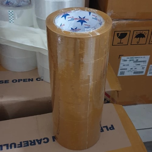 

Lakban Coklat Bening 45mm x 100yard seven star lakban packing besar