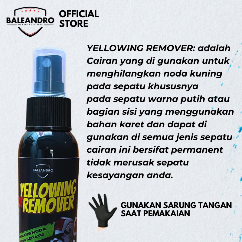 Yellowing Remover, Pembersih Noda Kuning Sepatu uk 100mL