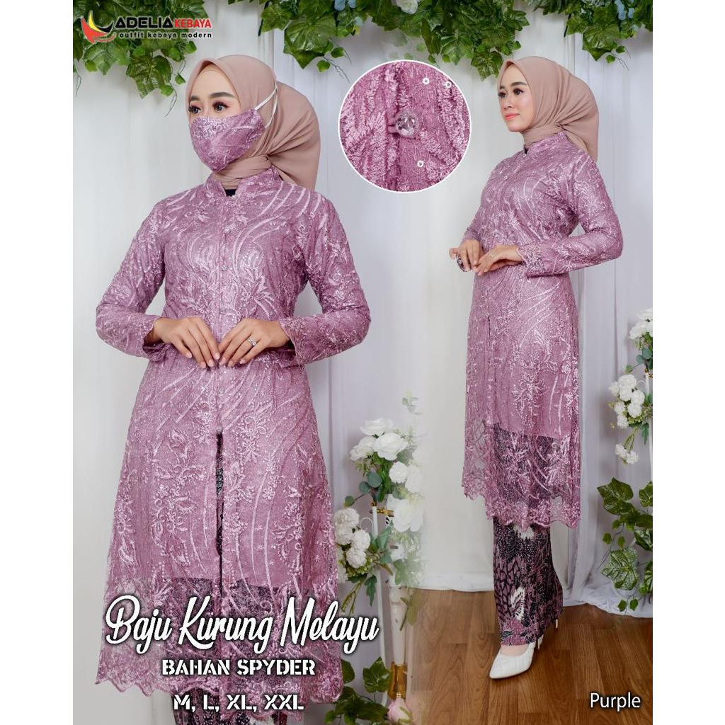 Baju kebaya kurung melayu tradisional Kebaya modern hijab Kebaya tunangan pernikahan modis cantik dan elegan