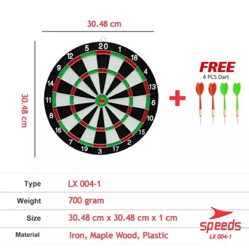 SPEEDS Dartboard Papan Panah Permainan Lempar Panah Panahan Dinding 004-2