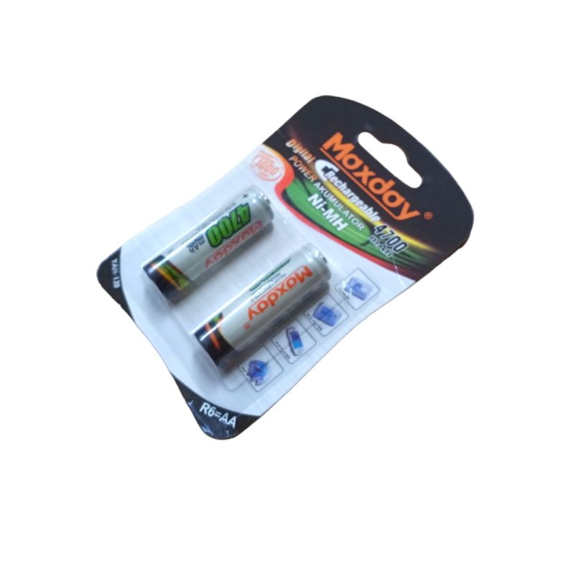 Baterai Cas Maxday AA 4700 Mah Rechargeable Isi 2 Batre