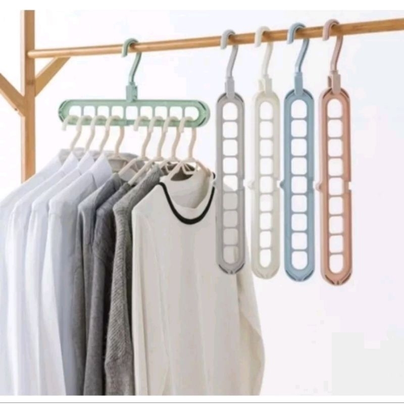 GANTUNGAN HANGER 9IN1 / HANGER LIPAT GANTUNGAN BAJU / HANGER SEPATU