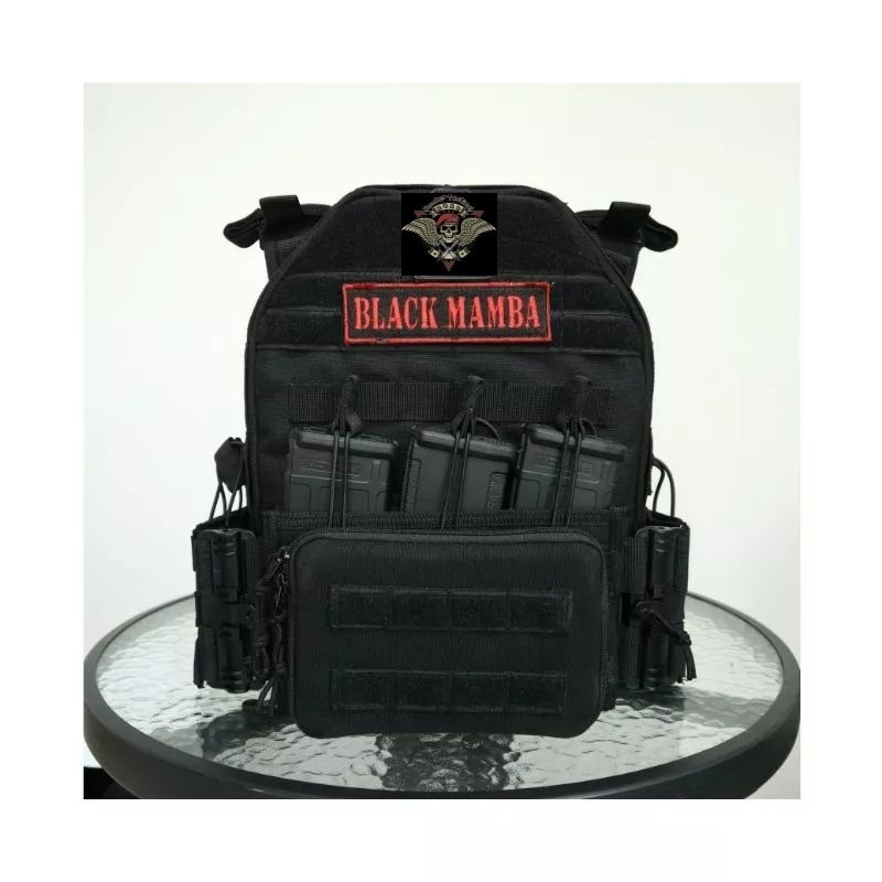 Body vest rompi blackmamba free dummy plate