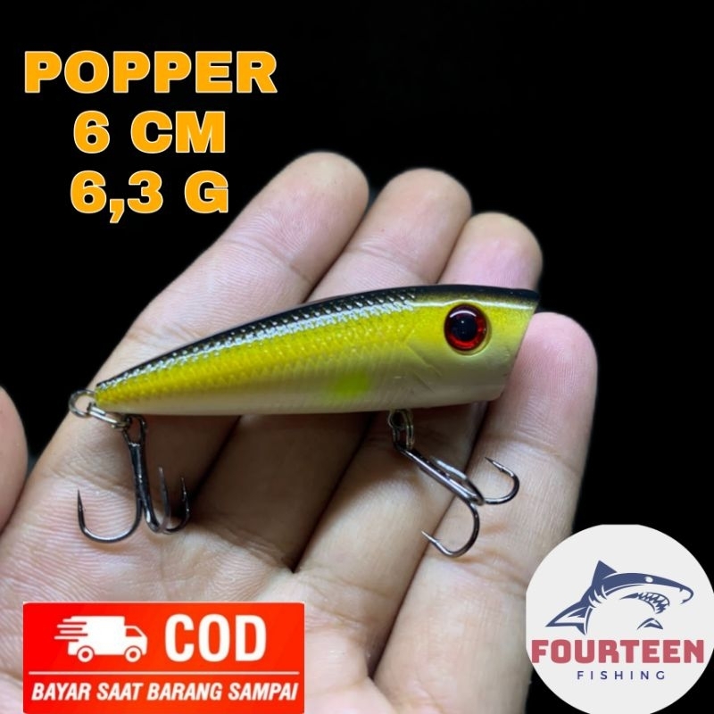 Umpan Casting Popper Emas New 6.CM, 6,3.G Fishing Lure