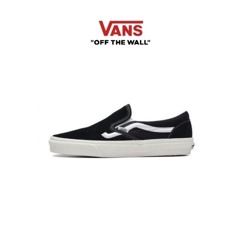 Vans Slip On Side Stripe Black White Original