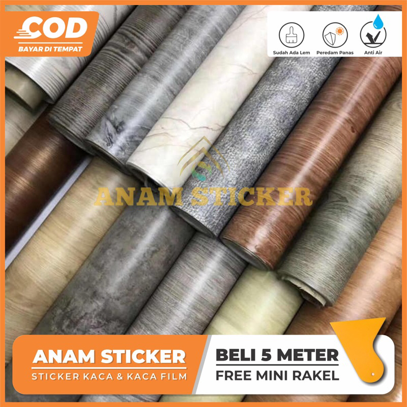 Stiker Motif Kayu Untuk Furniture Meja Lemari dinding Lantai dan lain lain