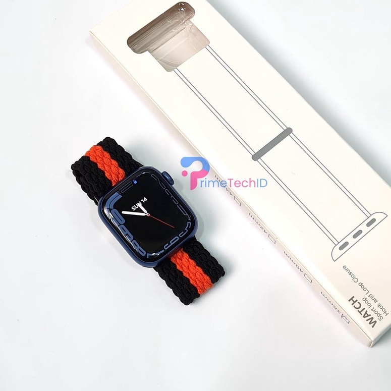 Strap untuk iWatch IWO HW 41 49 45 42 44 38 40mm Tali Jam Tangan Strap Braided Buckle Nylon Sport Band iwatch series 1 2 3 4 5 6 SE 7 8 9 ULTRA