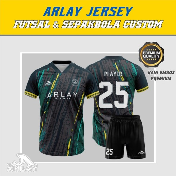 JERSEY FUTSAL ARLAY PREMIUM KEREN - BAJU SEPAKBOLA BADMINTON PRINTING CUSTOM GRATIS LOGO NAMA NO PUN