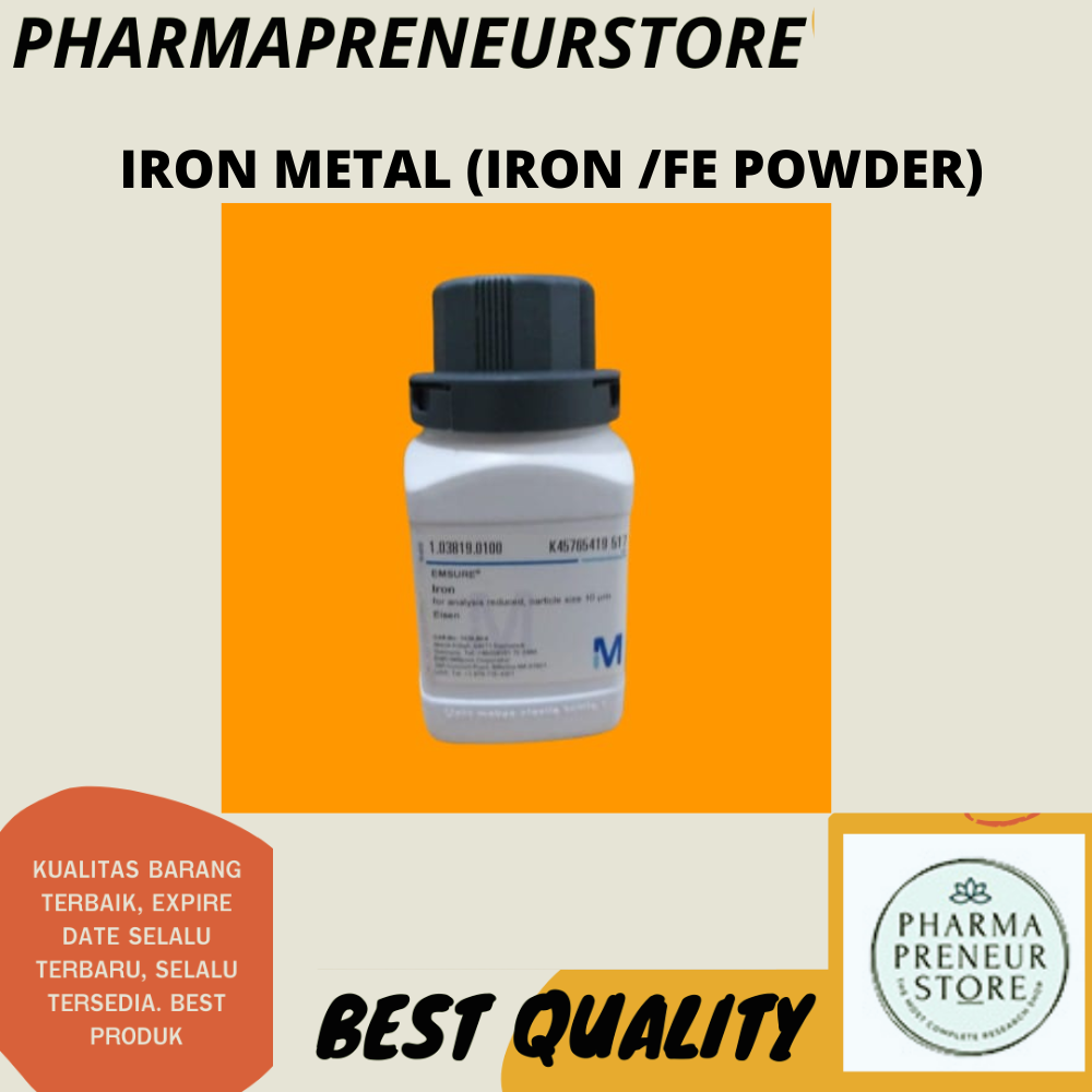 IRON POWDER / IRON METAL / SERBUK BESI / SERBUK FERRUM PRO ANALISA 5 DAN 10 GRAM MERCK BEST QUALITY