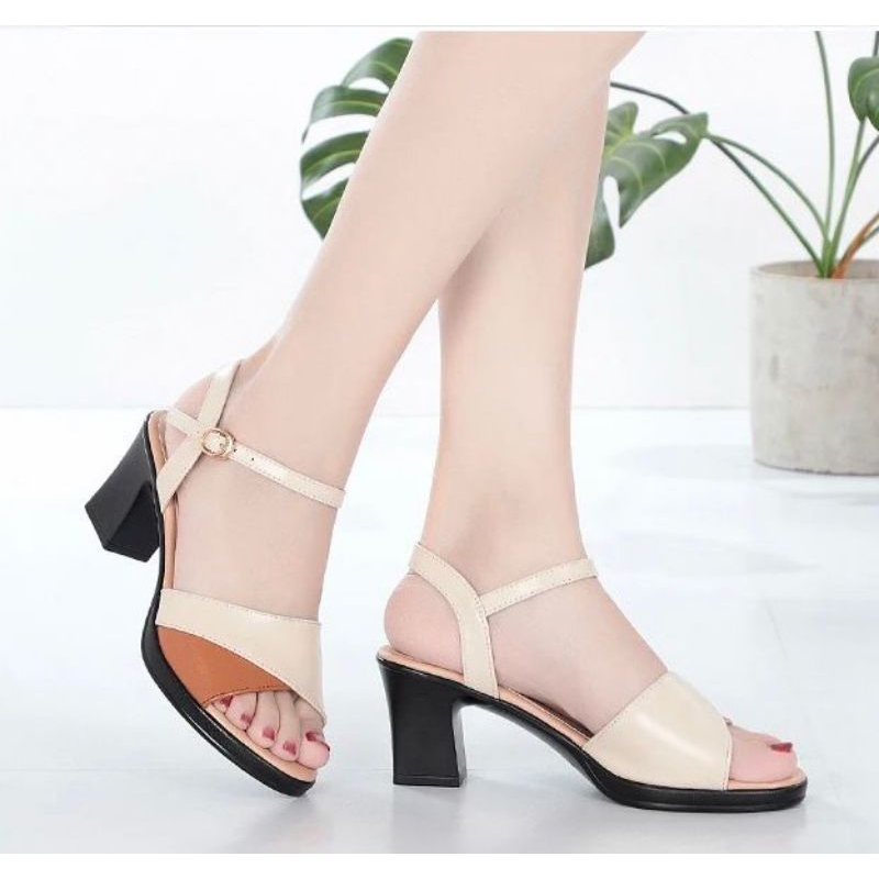 Sepatu/sandal wanita high heels tumit 6cm (YUQY)