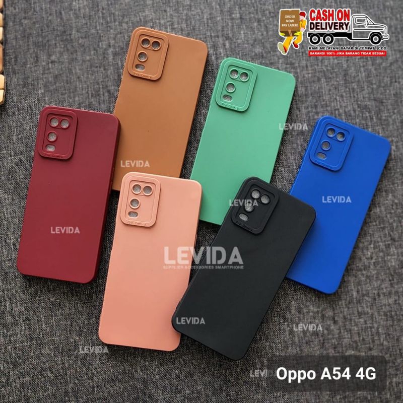 CASE OPPO A54 5G SOFTCASE SLIKON CASING PRO CAMERA MACARON TERBARU OA