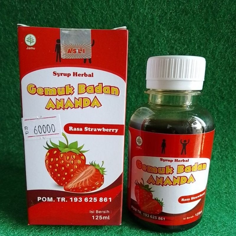 

Gemuk Badan Ananda Syrup Herbal Rasa Strawberry