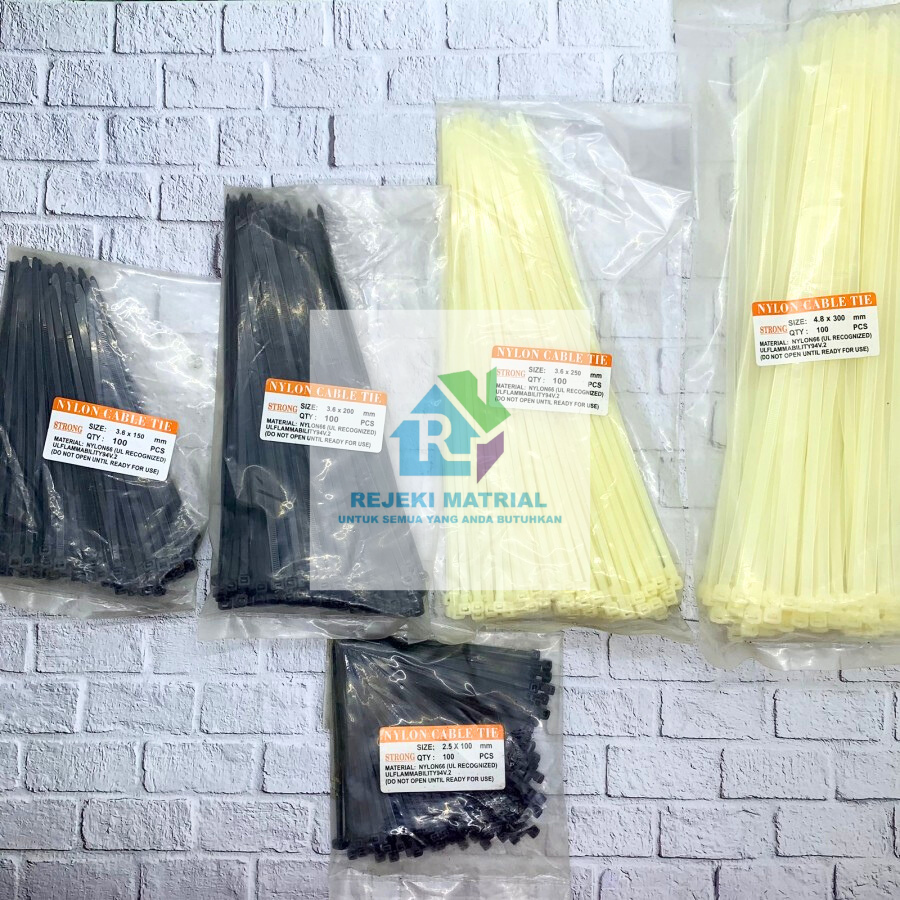 

PROMO TERMURAH Kabel Ties Warna Hitam / 15cm 20cm 25cm 30cm Putih isi 100pcs