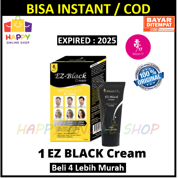 Moon 17 EZ BLACK Cream 4 Tube EZ-BLACK Cream Orginal