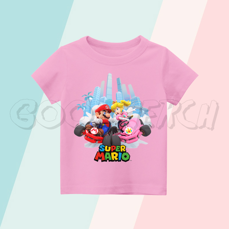 BAJU ANAK KAOS ANAK SUPER MARIO BROS & PRINCESS PEACH