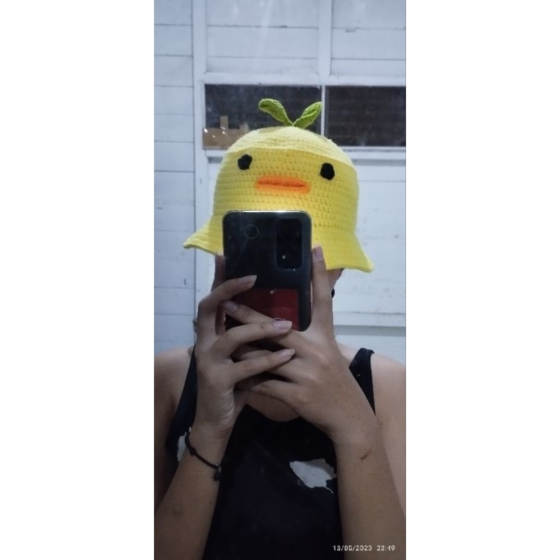 DUCK BUCKET HAT CROCHET HANDMADE