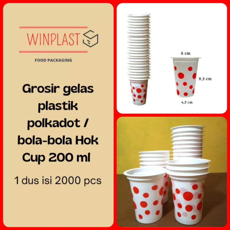 

Gelas Plastik Bola / Gelas Plastik Cup Pilkadot Murah