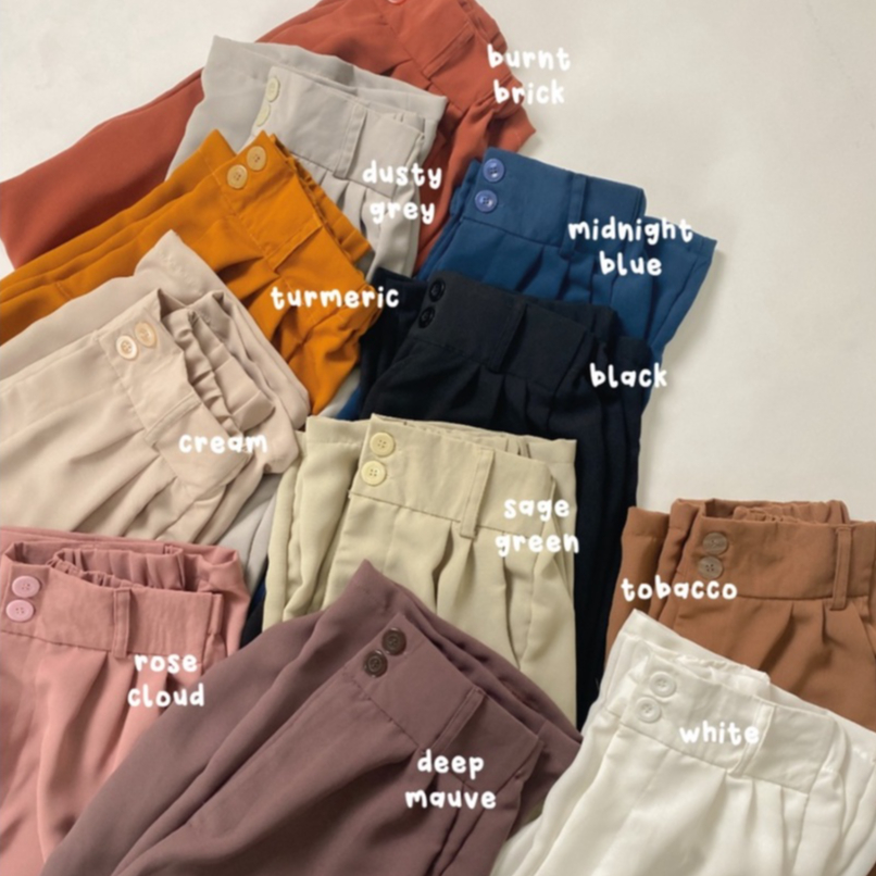 Diego Pants - Celana Panjang Wanita - Celana High Waist - Celana Anti Kusut - Celana Korea Wanita - Celana Formal / Casual