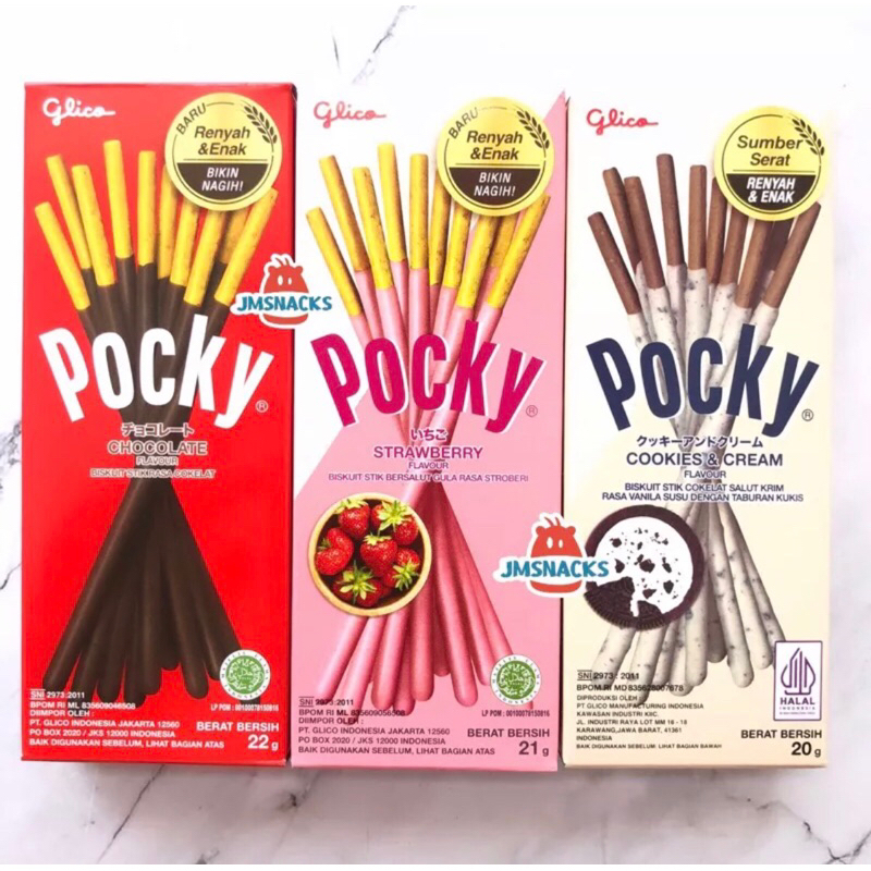 

Pocky 22gram - snack cemilan pocky strawberry nikmat termurah