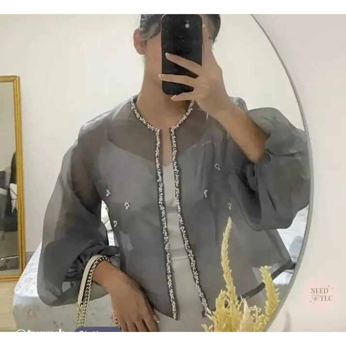 Outer Organza Premium/Baju Atasan Wanita/Baju Pesta