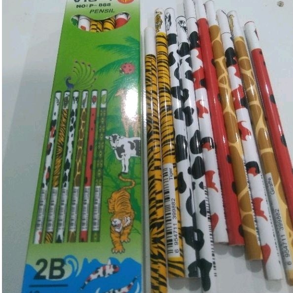 

12 Pcs PENSIL 2B KARAKTER Dan M2000