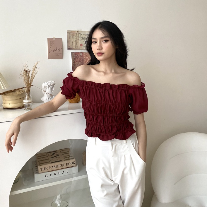 Rendall Ruffle Top - Casual Blouse - Atasan Korean Wanita