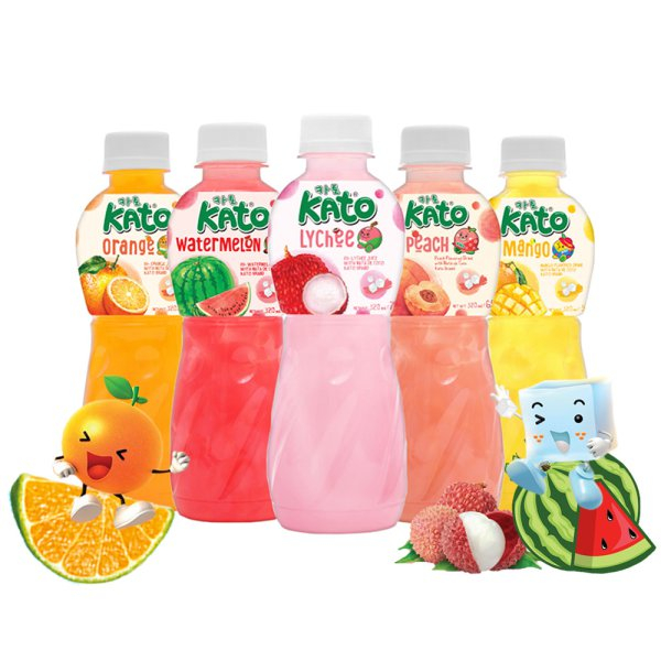 

Kato jelly Minuman With Nata De Coco - 320ml| Kato Naraya Jelly| MInuman Naraya Jelly Nata De coco