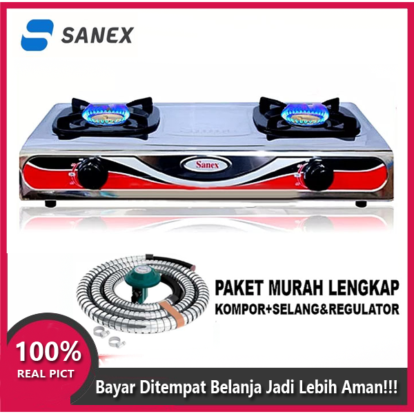 Kompor Gas Sanex 2 Tungku / Kompor gas sanex 2 tungku / kompor gas 2 tungku murah promo cuci gudang 