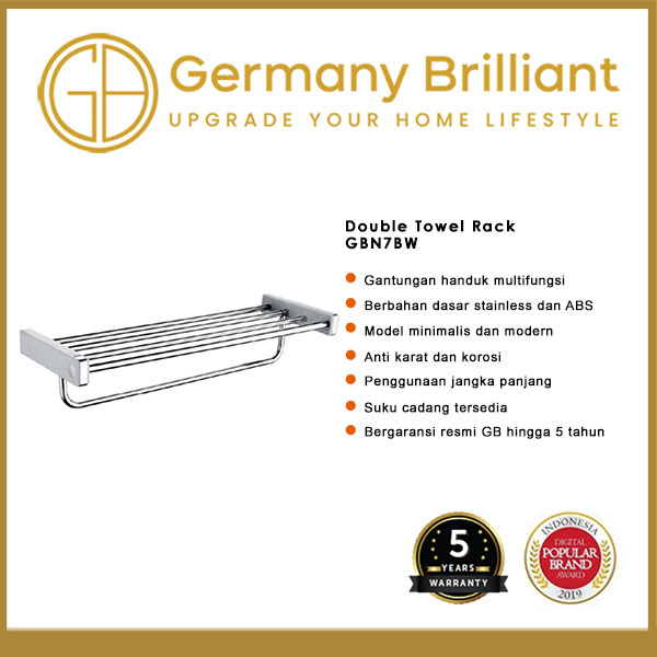 GERMANY BRILLIANT DOUBLE TOWEL RACK GBN7BW