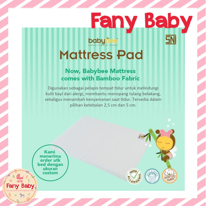 BABYBEE MATRAS PAD WITH LATEX 95X65X2,5CM