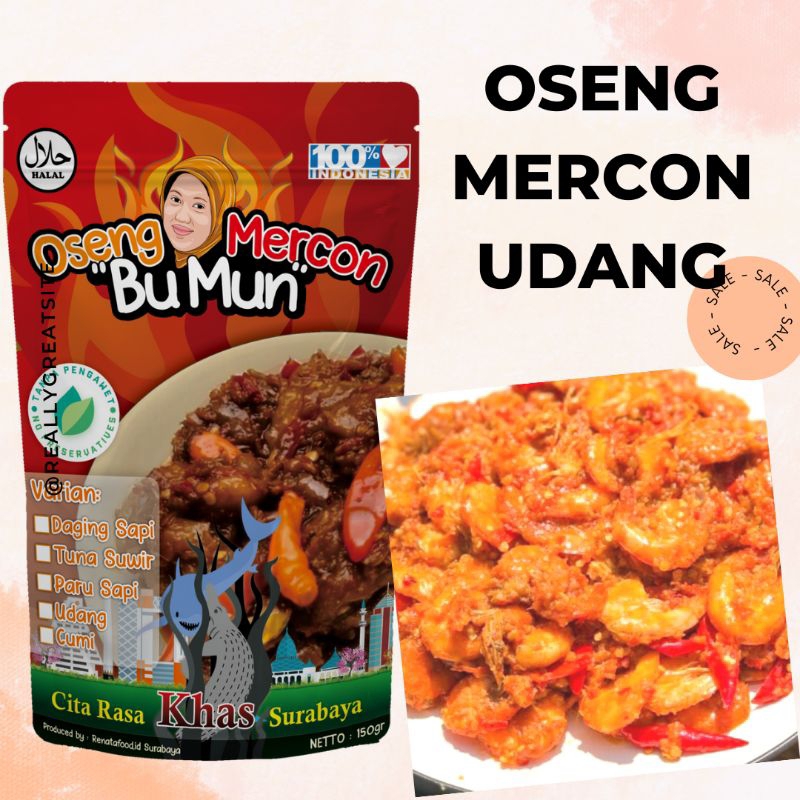 

sambal /oseng mercon udang bu mun viral [50 & 150 gram]