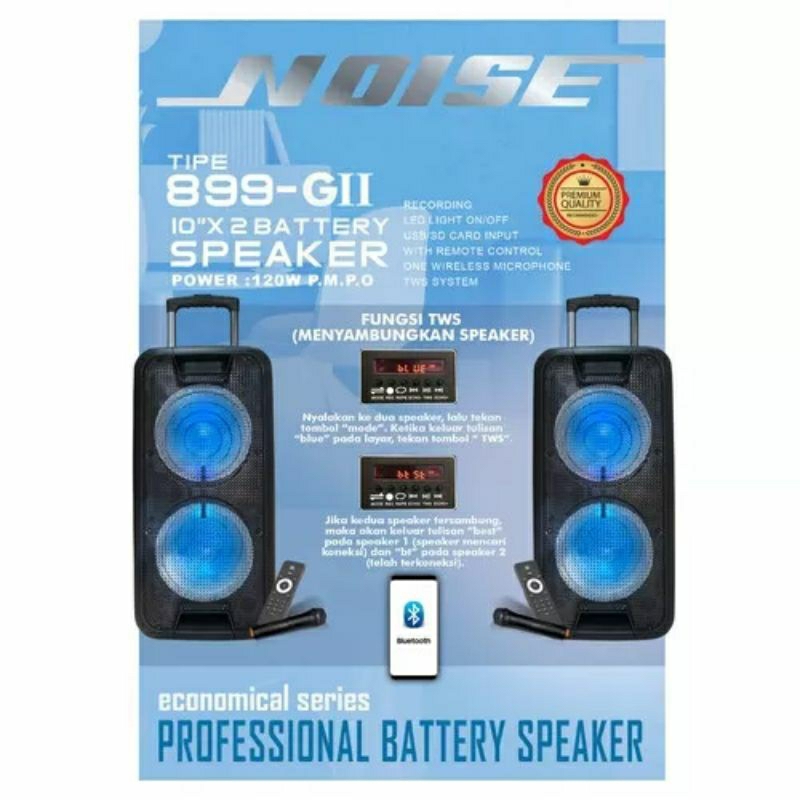 Speaker Portable Noise 899 GII - 2 x 10 inch