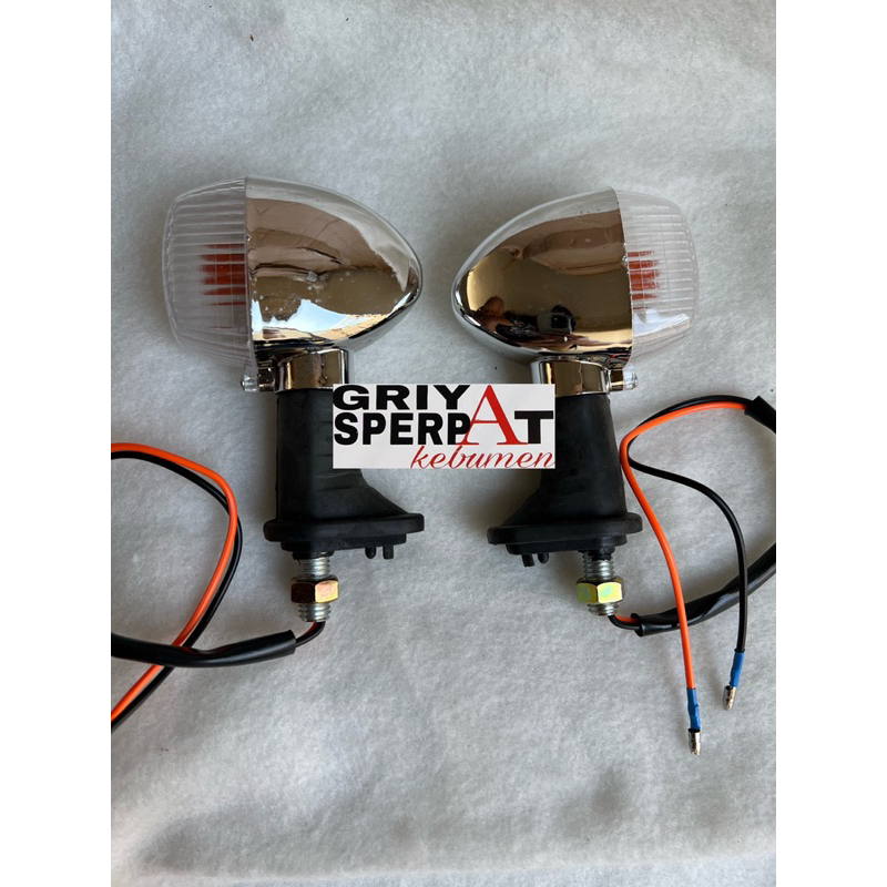 LAMPU SEIN SEN NINJA R GAGANG PANJANG KUALITAS TERBAIK CROM UNIVERSAL